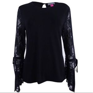 Vince Camuto long sleeve lace top bell